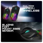 Cosmic Byte Sentinel RGB Wireless + Wired Dual Mode Gaming Mouse-White - Image 2