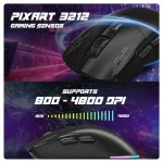 Cosmic Byte Raptor Dual Mode Wireless + Wired Gaming Mouse-Black - Image 4